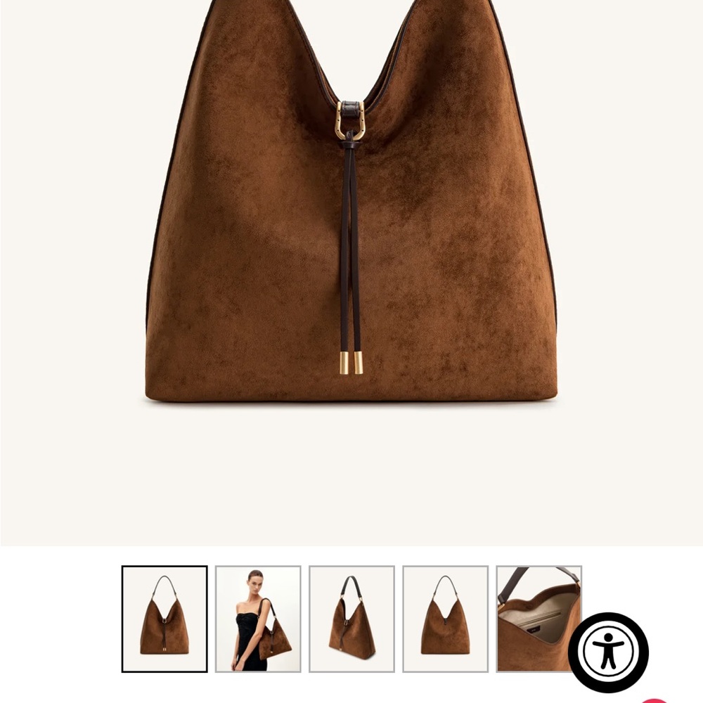 Elegant Brown Suede Women's Bag